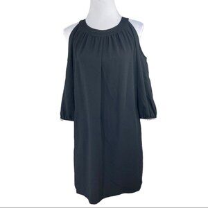 Trina Turk Women's Black Cold Shoulder Embellished Designer Party Dress 2/C34